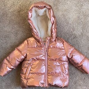 Baby Gap metallic puffer coat